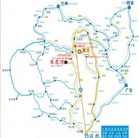 Chengdu to Mounigou Valley Map