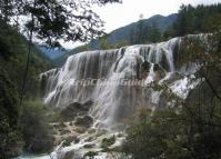 A Waterfall in Zhaga Waterfalls Scenic Spot