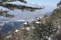 Snowscape of the Mount Heng in Datong