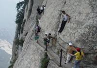 Dangerous Plank Road in Mount Hua, Xi'an, China