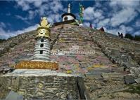 Tibetan Building at Mount Xuebaoding 