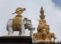 Statues in the Golden Summit of Emei Mountain