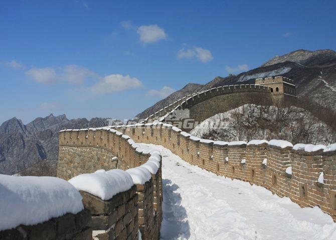 Mutianyu Great Wall in Snow