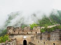 Mutianyu Great Wall in  Fog