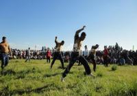 Men Dance at Nadam Fair Inner Mongolia
