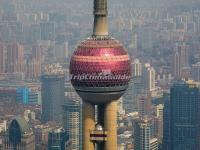 A Close-up of the Shanghai Oriental Pearl TV Tower