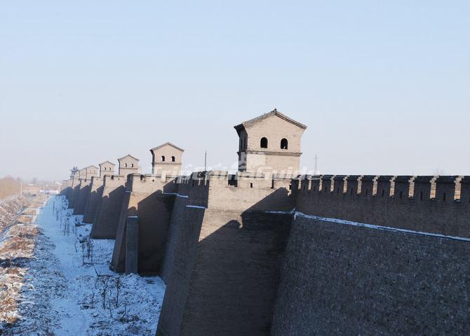 Pingyao Ancient City Walls in Winter