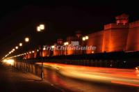 Pingyao Ancient City Walls at Night 