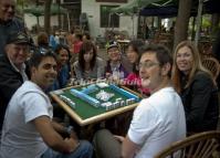 Playing Mahjong in Chengdu