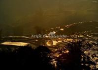 Qingkou Rice Terraces Sunset Scenery 