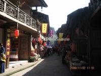 Shangli Ancient Town Busy Street Sichuan 