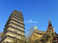 Closeup of the Xi'an Small Wild Goose Pagoda 