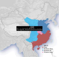 Southern and Northern Dynasties English Map