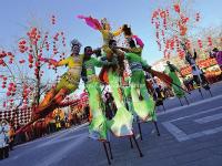 Stilt-walking Dance Chinese New Year