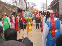 Stilt-walking Dance in A Chinese Village 