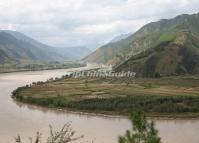 The First Bend of the Yangtze River in Stone Drum Town China 