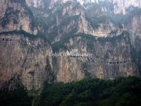 A Highway Built Along the Cliffs in Taihang Mountains