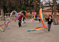 The Old Women Are Doing Morning Exercise in Temple of Heaven