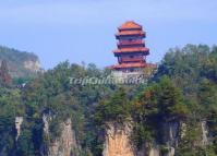 The Heaven's Son Pavilion (Tian Zi Ge) in Tianzi Mountain