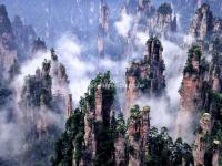 Zhangjiajie Tianzi Mountain in Mist