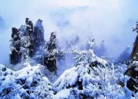 Tianzi Mountains in Snow