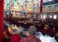 Tibetan Prayers in a Temple