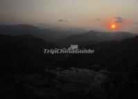 Sunset Over Terraced  Rice Fields at Laohuzui 