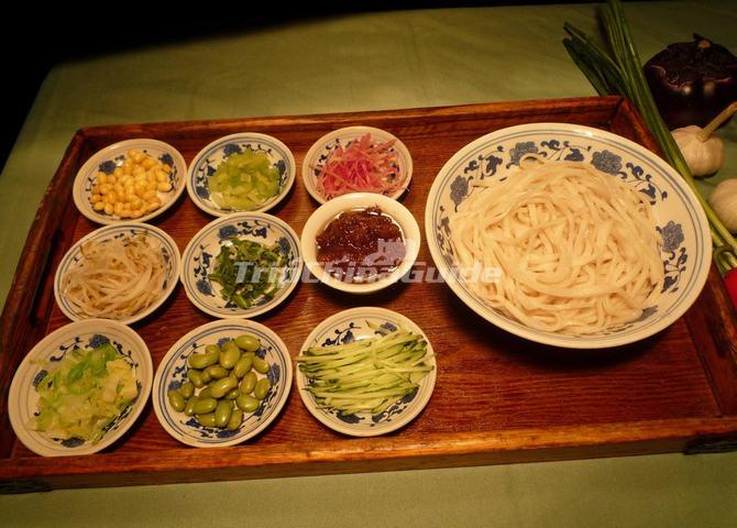 Noodles with Soy Bean Paste, Beijing Style 