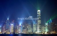 Victoria Harbor Night View Hong Kong 