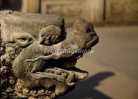 The Dragon Sculpture in Chengdu Wenshu Temple 