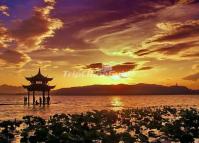 Precious Stone Hill Floating in Rosy Clouds 