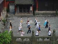 Foreign Tourists Are Learning Taichi Boxing in Wudang Mountains