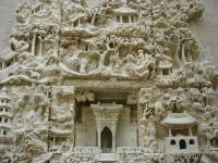 The Beautiful Stone Caving in a Temple in Wutai Mountain