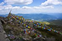 The Buddhist Sutra Streamers in Zhongtai Peak (Middle Terrace)