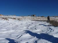 Snow in Zhongtai Peak in Wutai Mountain