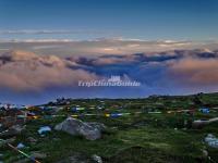 Sea of Clouds and Sunset in Beitai Peak