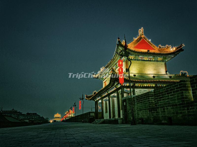 The Nightscop of Xian City Wall