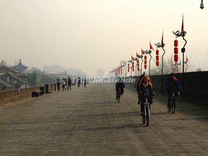 Biking on Xian City Wall