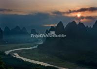 The Beautiful Landscape of Xingping Town in Yangshuo