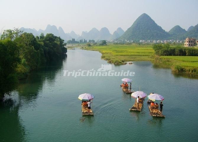 Bamboo Rafting Yulong River Yangshuo