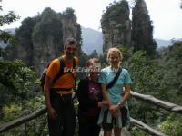 Tourists in Zhangjiajie Yellow Stone Village