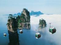 The Cable Car in Zhangjiajie Yellow Stone Village