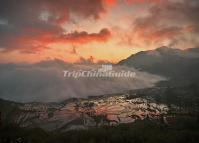 Sunset Over the Honhe Hani Rice Terraces