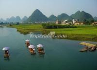 Yulong River Bamboo Rafts Trip Yangshuo 