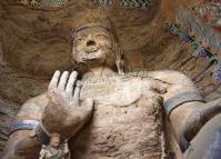 Giant Figure of Buddha Sculpture at Yungang Cave