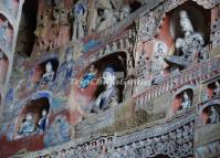 Beautiful Stone Sculpture at Yungang Cave Datong 