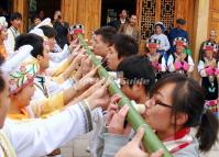 Greeting Guests at Yunnan Nationalities Village